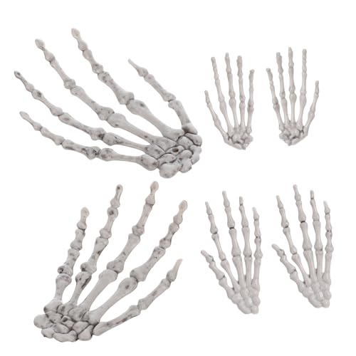 ROMISBABA 3 Paare Halloween Skelett Hand Ornament Realistische Gruselige Deko für Spukhaus Kreative Knochen Hand Figur als Scherzartikel Langlebiges Material Halloween Dekoration ROMISBABA 3 Paare Halloween Skelett Hand Ornament Realistische Gruselige Deko für Spukhaus Kreative Knochen Hand Figur als Scherzartikel Langlebiges Material Halloween Dekoration von ROMISBABA
