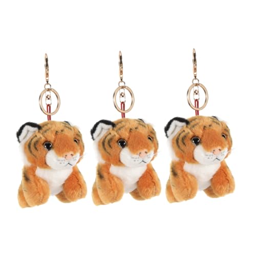 ROMISBABA 3 Stück Plüsch Tiger Schlüsselanhänger Süßer Tiger Schlüsselanhänger Tier Rucksack Anhänger Weicher Plüsch Anhänger ROMISBABA 3 Stück Plüsch Tiger Schlüsselanhänger Süßer Tiger Schlüsselanhänger Tier Rucksack Anhänger Weicher Plüsch Anhänger von ROMISBABA