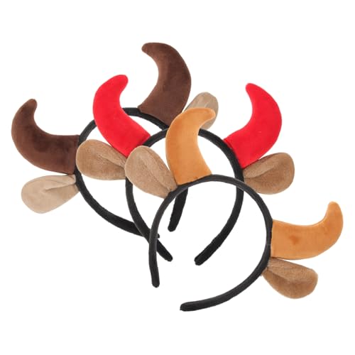 ROMISBABA 3 Stück Teiliges Halloween Kuhhörner Haarband in Rot Dunkel und Hellbraun Leichtes Cosplay Zubehör für Party Kostüm Karneval und Festliche Dekoration ROMISBABA 3 Stück Teiliges Halloween Kuhhörner Haarband in Rot Dunkel und Hellbraun Leichtes Cosplay Zubehör für Party Kostüm Karneval und Festliche Dekoration von ROMISBABA