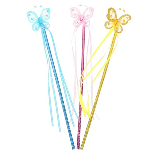 ROMISBABA 3 Stück Zauberstäbe für Mädchen Bunte Feenstäbe Zitronengelb Pfauenblau für Cosplay Aufführungen und Rollenspiele Leicht und Langlebig als Geburtstagsgeschenk oder ROMISBABA 3 Stück Zauberstäbe für Mädchen Bunte Feenstäbe Zitronengelb Pfauenblau für Cosplay Aufführungen und Rollenspiele Leicht und Langlebig als Geburtstagsgeschenk oder von ROMISBABA