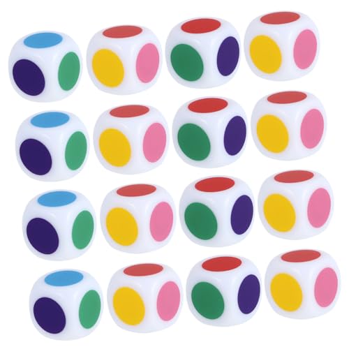 ROMISBABA 30 Stück Farbiges Würfelset mit Farbigen Punkten Interaktive Lernwürfel für Langlebige Acrylwürfel für Schulunterricht und Spielerisches Zählen im Klassenzimmer von ROMISBABA