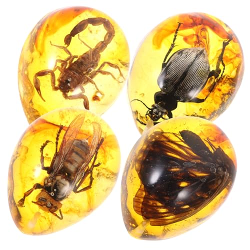ROMISBABA 4 Stück Insektenexemplar Figur Hund Menschlich Mini Bernstein ROMISBABA 4 Stück Insektenexemplar Figur Hund Menschlich Mini Bernstein von ROMISBABA