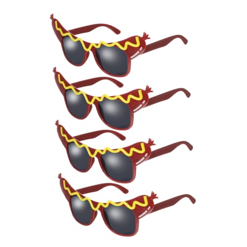 ROMISBABA 4 Stück Lustige Hot Dog Brillen Teiliges Party Accessoires für Erwachsene und Leichte Kostümbrille mit Auffälligem Hot Dog Design Foto Requisit für Silvester Halloween ROMISBABA 4 Stück Lustige Hot Dog Brillen Teiliges Party Accessoires für Erwachsene und Leichte Kostümbrille mit Auffälligem Hot Dog Design Foto Requisit für Silvester Halloween von ROMISBABA
