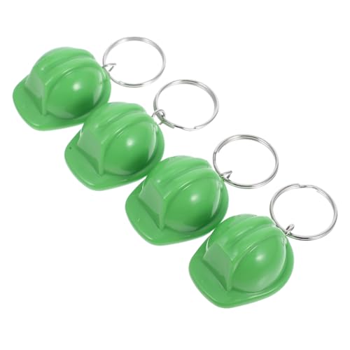 ROMISBABA 4 Stück Teiliges Mini Bauhelm Schlüsselanhänger aus Robustem Einzigartiges Design Leicht und Tragbar für Baustellen Partygeschenke und Alltag Grün von ROMISBABA