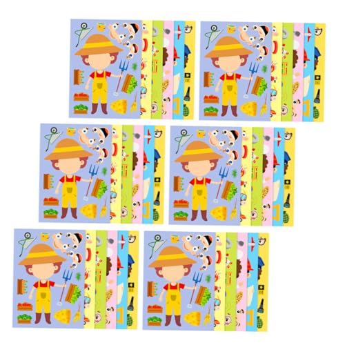 ROMISBABA 6 Sätze Teiliges DIY Berufs Puzzle Set mit Bunten Aufklebern für Fördert Frühe Hand Koordination und Gemeinsames bei Schule Zuhause und Feiern ROMISBABA 6 Sätze Teiliges DIY Berufs Puzzle Set mit Bunten Aufklebern für Fördert Frühe Hand Koordination und Gemeinsames bei Schule Zuhause und Feiern von ROMISBABA