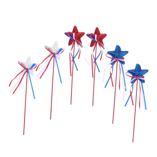 ROMISBABA 6 Stück Bandstäbe Zum 4. : Patriotische Sternstäbe Für Partydekorationen Zum Unabhängigkeitstag, Gedenktag, Amerikanische Feierlichkeiten ROMISBABA 6 Stück Bandstäbe Zum 4. : Patriotische Sternstäbe Für Partydekorationen Zum Unabhängigkeitstag, Gedenktag, Amerikanische Feierlichkeiten von ROMISBABA