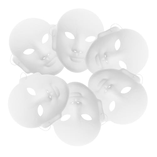 ROMISBABA 6 Stück Diy-vollgesichtsmasken, Blanko, Weiß, Lackierbar, Pappmaché-maske, Diy-bastelmaske, Maskerade, Cosplay, Halloween, Karneval, Party-masken ROMISBABA 6 Stück Diy-vollgesichtsmasken, Blanko, Weiß, Lackierbar, Pappmaché-maske, Diy-bastelmaske, Maskerade, Cosplay, Halloween, Karneval, Party-masken von ROMISBABA