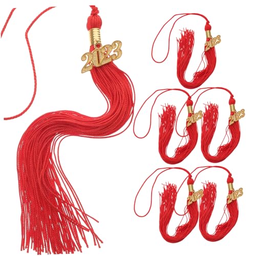 ROMISBABA 6 Stück Teiliges Abschlusskappen Quasten Jahr Charm Abschlussdekoration Strapazierfähige Polyester Metall Tassels für Doktorhut für Abschlussfeier und Fotoaccessoire von ROMISBABA