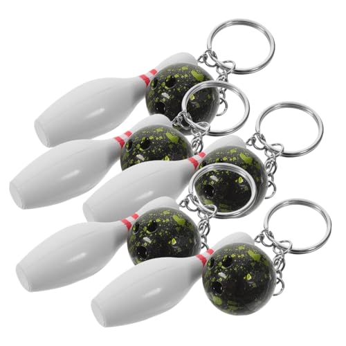 ROMISBABA 6 Stück Teiliges Bowling Schlüsselanhänger Bowlingkugel und Schlüsselring Bowling Party Mitgebsel für Kindergeburtstag Schule Jungen Mädchen Geschenk von ROMISBABA