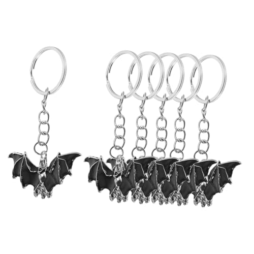 ROMISBABA 6 Stück Teiliges Fledermaus Schlüsselanhänger aus Kreatives und Leichtes Purse Pendant und Car Key Pendant Langlebig und Tragbar als Handbag und Halloween Party Deko von ROMISBABA