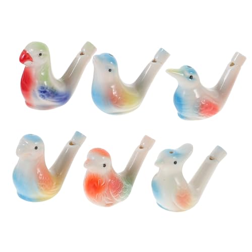 ROMISBABA 6 Stück Teiliges Keramik Wasservogel pfeifen für Leicht Tragbar mit Wasser Luftfunktion Lustiges Lernspielzeug und Geschenk für Geburtstag und Weihnachten ROMISBABA 6 Stück Teiliges Keramik Wasservogel pfeifen für Leicht Tragbar mit Wasser Luftfunktion Lustiges Lernspielzeug und Geschenk für Geburtstag und Weihnachten von ROMISBABA