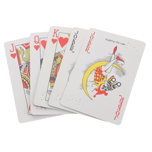 ROMISBABA Braille Spielkarten und Großdruck Kartendeck für Sehbehinderte Barrierefreie Braille Pokerkarten in Handlicher Geeignet für Blinde Erwachsene und Inklusive Kennzeichnung für von ROMISBABA