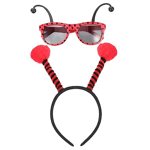 ROMISBABA Fluffiges Marienkäfer Ohr Stirnband Teiliges Weiches Tier Ohr Haarband Langlebiges Party Kostümaccessoire für Damen und Geeignet für Karneval Cosplay und Mottopartys von ROMISBABA