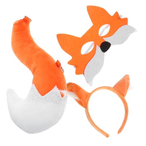 ROMISBABA Fuchs Kostümset für Teiliges Set mit Maske Ohren und für Halloween und Cosplay Lustiges Zubehör für Partys und Kostümveranstaltungen ROMISBABA Fuchs Kostümset für Teiliges Set mit Maske Ohren und für Halloween und Cosplay Lustiges Zubehör für Partys und Kostümveranstaltungen von ROMISBABA
