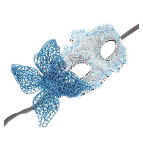 ROMISBABA Halbe Spitzen Masquerade Maske für Damen Verstellbar mit Schmetterlingsdesign für Karneval Maskenball Halloween und Festliche Kostümpartys von ROMISBABA