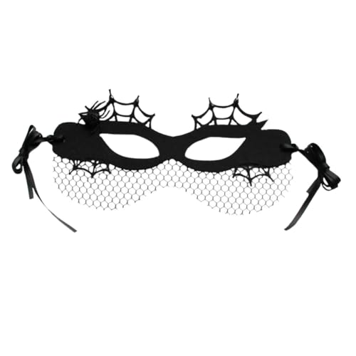 ROMISBABA Halloween Halbgesichts Spinnen Maske aus Leichtem Filz und Mesh Langlebiges Party Accessoire für Maskerade Cosplay und Karneval Geeignet für Damen Halloween Fasching Kostüm ROMISBABA Halloween Halbgesichts Spinnen Maske aus Leichtem Filz und Mesh Langlebiges Party Accessoire für Maskerade Cosplay und Karneval Geeignet für Damen Halloween Fasching Kostüm von ROMISBABA