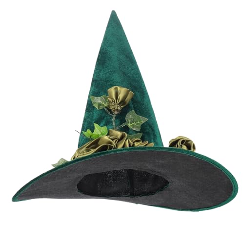 ROMISBABA Halloween Hexenhut Grün mit Realistischer Rebe und Blüten Waschbar Vielseitig für Halloween Partys Cosplay Karneval und Kostümdekoration Kreatives Hexenkostüm Accessoire ROMISBABA Halloween Hexenhut Grün mit Realistischer Rebe und Blüten Waschbar Vielseitig für Halloween Partys Cosplay Karneval und Kostümdekoration Kreatives Hexenkostüm Accessoire von ROMISBABA