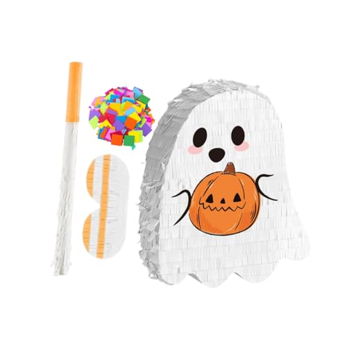 ROMISBABA Halloween Pinata mit Hängender Geisterdekoration Farbenfrohes Candy für Halloween Party Deko Indoor Outdoor Vielseitig und Kinderfreundlich Klassisches Partyspiel von ROMISBABA