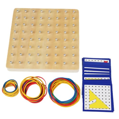 ROMISBABA Holz-geoboard Mit Geometrischen Form-Puzzle-steckbrett Zum Erstellen Von Figurenformen Für Junge Mädchen Und Erwachsene von ROMISBABA