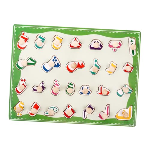 ROMISBABA Holzpuzzle Arabisches Alphabet Lernspielzeug für Kleinkinder Teiliges Montessori Steckspiel zur Kognitiven Entwicklung Pädagogisches Alphabet Board für Vorschulkinder Jungen von ROMISBABA