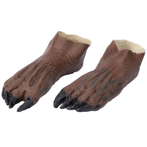 ROMISBABA Horror Podotheca Fußüberzug Wolfskralle Halloween Karneval Kostüm Zubehör Braun Gruseliges Fußkostüm für Erwachsene ROMISBABA Horror Podotheca Fußüberzug Wolfskralle Halloween Karneval Kostüm Zubehör Braun Gruseliges Fußkostüm für Erwachsene von ROMISBABA