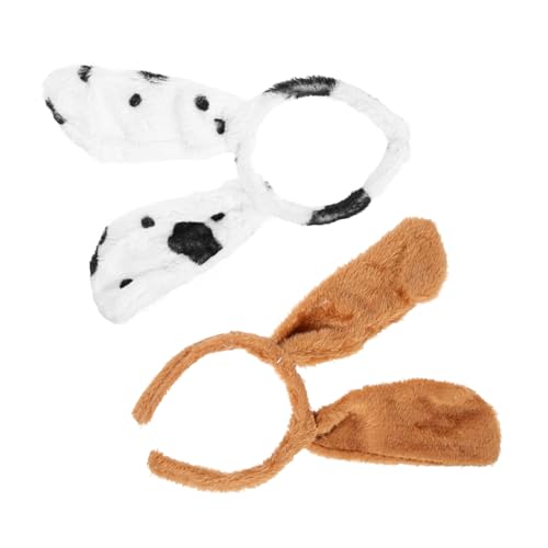 ROMISBABA Hundeohren Stirnband 2 Stücke Cosplay Kostüm Haarreif für Kinder Halloween Geburtstagsfeiern Tierohr Haarband Leichtem Material von ROMISBABA