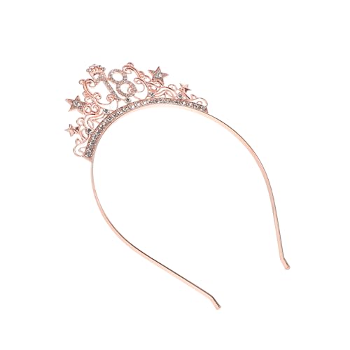 ROMISBABA Jahre Mädchen Geburtstags stirnband mit Krone aus Strass Leichter Haarschmuck für Geburtstag Komfortabler Kopfschmuck mit Einzigartigem Zahlen design Symbol Des Erwachsenwerdens von ROMISBABA