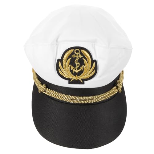 ROMISBABA Kapitänsmütze Herren Verstellbare Matrosenmütze für Cosplay Partys Klassisches Design Strapazierfähig für Bühnenauftritte Mottopartys ROMISBABA Kapitänsmütze Herren Verstellbare Matrosenmütze für Cosplay Partys Klassisches Design Strapazierfähig für Bühnenauftritte Mottopartys von ROMISBABA