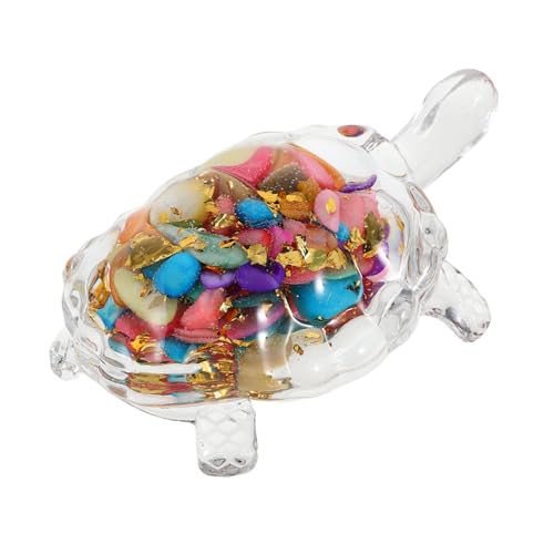 ROMISBABA Kristallglas Schildkrötenfigur Meeres Schildkröte Dekoration Handpoliert Transparent Aquarium Deko Geschenkidee für Büro und Zuhause von ROMISBABA