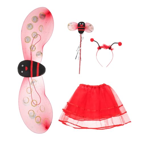 ROMISBABA Ladybug Kostüm Set für Mädchen Teiliges Tüllrock und Flügel Set Strapazierfähigem Gazestoff Leichtes Komfortables Cosplay Outfit für Karneval Halloween und Mottopartys ROMISBABA Ladybug Kostüm Set für Mädchen Teiliges Tüllrock und Flügel Set Strapazierfähigem Gazestoff Leichtes Komfortables Cosplay Outfit für Karneval Halloween und Mottopartys von ROMISBABA