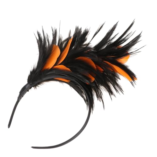 ROMISBABA Leichter Stirnband Halloween Haarreif Masquerade Kopfschmuck Damen Karneval Party Headwear Schwarz Orange von ROMISBABA