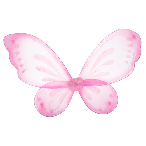 ROMISBABA Leuchtende Verschleißfeste für Mädchen Pinke Schmetterlingsflügel Kinderkostüm Cosplay Zubehör für Karneval Geburtstag Halloween und Fotoshooting von ROMISBABA