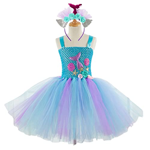 ROMISBABA Süßes Meerjungfrauenkleid Für Mädchen Tutu-rock Mit Haaren Für Party Geburtstag Größe 10–12 Jahre 140 Cm Hd93430 ROMISBABA Süßes Meerjungfrauenkleid Für Mädchen Tutu-rock Mit Haaren Für Party Geburtstag Größe 10–12 Jahre 140 Cm Hd93430 von ROMISBABA