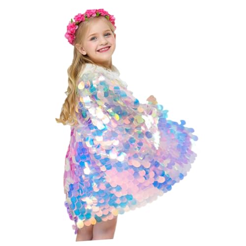 ROMISBABA Mädchen Umhang Klein Party Geburtstag Funkelnd Mädchen Accessoires Paillettenmantel Performance-kleidung ROMISBABA Mädchen Umhang Klein Party Geburtstag Funkelnd Mädchen Accessoires Paillettenmantel Performance-kleidung von ROMISBABA