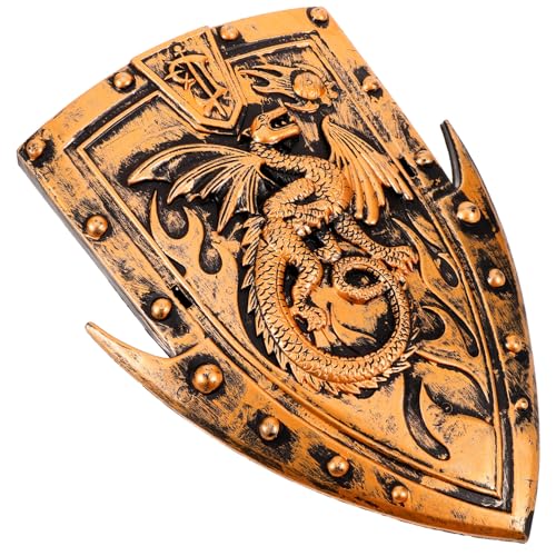 ROMISBABA Mittelalterlicher Cosplay Schild Prop Langlebig Robust Dekoration Halloween Party Zubehör Realistisch Dragon Design für Kostüm Aufführung von ROMISBABA