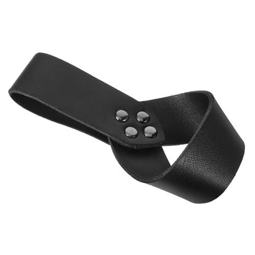 ROMISBABA Mittelalterlicher Schwerthalter aus PU-Material Verstellbar Praktischer Schwertfrosch für Cosplay und Bühnenperformance Kompatibel mit Langschwertern und Piratensäbeln Schwarz von ROMISBABA