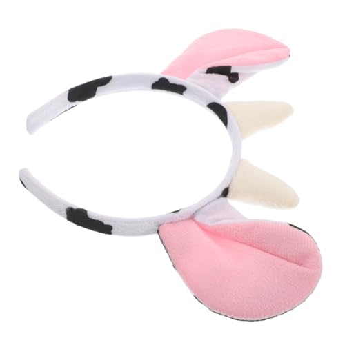 ROMISBABA Niedliches Kuh Stirnband mit Weichen Ohren und Hörnern Hautfreundliches Material Komfortabel für Mädchen für Kostüm Party Cosplay und Halloween von ROMISBABA