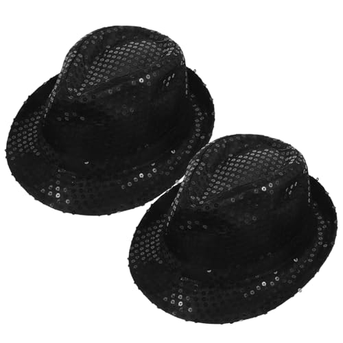 ROMISBABA Pailletten Jazzhut Schwarz Kostüm Hüte für Erwachsene Glitzer Party Accessoire für Fasching Steampunk und Maskerade Unisex Performance Requisiten ROMISBABA Pailletten Jazzhut Schwarz Kostüm Hüte für Erwachsene Glitzer Party Accessoire für Fasching Steampunk und Maskerade Unisex Performance Requisiten von ROMISBABA