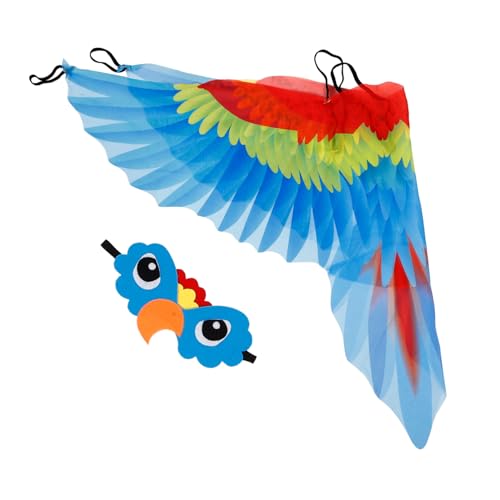 ROMISBABA Papageienflügel Kostümset für Blaues Cape mit Kopfteil für Rollenspiele Faschingskostüme Schulaufführungen und Partys ROMISBABA Papageienflügel Kostümset für Blaues Cape mit Kopfteil für Rollenspiele Faschingskostüme Schulaufführungen und Partys von ROMISBABA