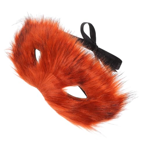 ROMISBABA Plüsch Fuchs Halbgesichtsmaske aus Weichem Material Realistische Tiermaske für Maskenball Halloween Karneval Cosplay Leicht Komfortabel und Stilvoll für Damen und Herren von ROMISBABA