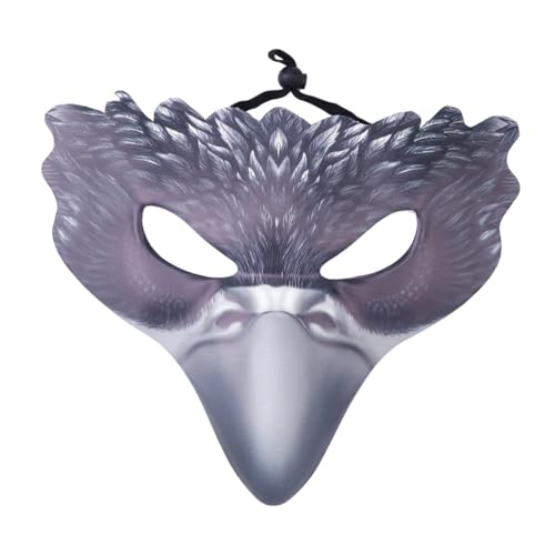 ROMISBABA Realistische Krähen Halbgesichtsmaske aus Langlebigem Material Kreative Vogel Maske für Halloween Karneval Party und Kostüm Festivals Unisex Tiermaske für Erwachsene und von ROMISBABA