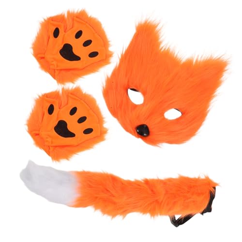 ROMISBABA Realistisches Fuchskostüm Set für Erwachsene mit Maske und Handschuhen Leichtes Flexibles Halloween Cosplay Zubehör für Tiermotive und Kostümpartys ROMISBABA Realistisches Fuchskostüm Set für Erwachsene mit Maske und Handschuhen Leichtes Flexibles Halloween Cosplay Zubehör für Tiermotive und Kostümpartys von ROMISBABA