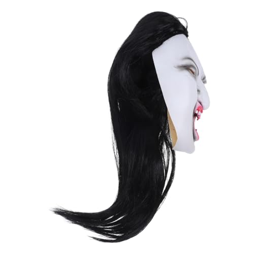 ROMISBABA Scary Halloween Maske mit Langem Haar für Erwachsene Realistische Bequeme Horror Maske für Frauen für Maskenbälle Cosplay Karneval und Gruselige Partys ROMISBABA Scary Halloween Maske mit Langem Haar für Erwachsene Realistische Bequeme Horror Maske für Frauen für Maskenbälle Cosplay Karneval und Gruselige Partys von ROMISBABA