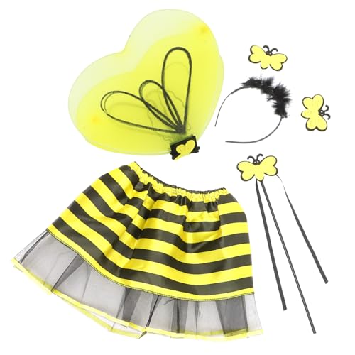 ROMISBABA Schmetterlingsflügel und Feenstab Set für Mädchen Kinderkostüm mit Elastischem Taillenrock Bühnenperformance Cosplay Zubehör für Party und Karneval von ROMISBABA