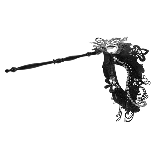 ROMISBABA Schwarze Handmaske mit Abnehmbarem Stab Elegante Karnevalsmaske für Damen mit Funkelnden Strasssteinen Komfortabel und Sicher für Maskeraden Partys und Cosplay Anlässe ROMISBABA Schwarze Handmaske mit Abnehmbarem Stab Elegante Karnevalsmaske für Damen mit Funkelnden Strasssteinen Komfortabel und Sicher für Maskeraden Partys und Cosplay Anlässe von ROMISBABA