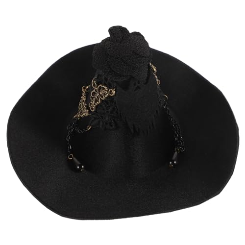 ROMISBABA Schwarzer Gothic Hexenhut Haarklammer Halloween Party Hexenhut für Erwachsene Masquerade Cosplay Show Zubehör Leichte Tragbare Hexenhaarspange ROMISBABA Schwarzer Gothic Hexenhut Haarklammer Halloween Party Hexenhut für Erwachsene Masquerade Cosplay Show Zubehör Leichte Tragbare Hexenhaarspange von ROMISBABA