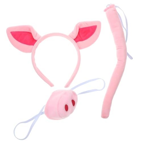 ROMISBABA Schweinekostüm Set Teilig Süßes Rosa Stirnband mit Schweinohren und für Kostümpartys Karneval Halloween und Kreative Fotos ROMISBABA Schweinekostüm Set Teilig Süßes Rosa Stirnband mit Schweinohren und für Kostümpartys Karneval Halloween und Kreative Fotos von ROMISBABA