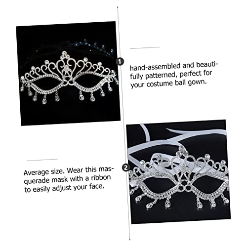 ROMISBABA Silberne Maske Halloween Kostüm Masquerade Party Maske Leicht und Langlebig für Damen und Herren Cosplay Ball von ROMISBABA