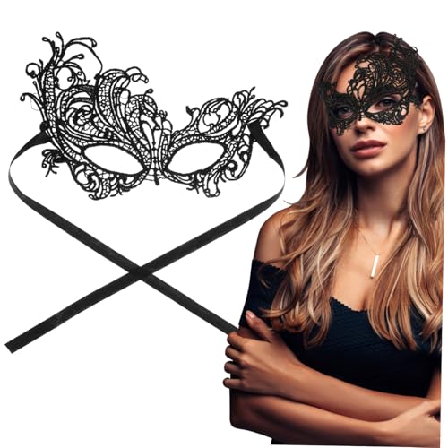 ROMISBABA Spitzen Masquerade Augenmaske Damen mit Verstellbarem Band Halbe Gesichtsmaske aus Feiner Spitze für Karneval Maskenball Halloween und Kostümparty Venezianische Party Maske ROMISBABA Spitzen Masquerade Augenmaske Damen mit Verstellbarem Band Halbe Gesichtsmaske aus Feiner Spitze für Karneval Maskenball Halloween und Kostümparty Venezianische Party Maske von ROMISBABA