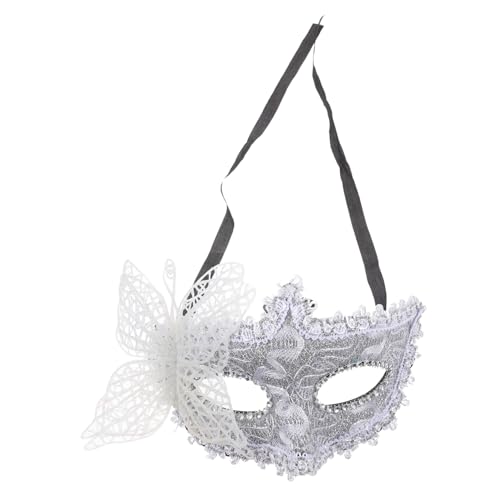 ROMISBABA Spitzen Masquerade Halbgesichtsmaske mit Schmetterlingsdesign für Damen Verstellbar Leicht zu Tragen für Halloween Karneval Maskenball und Kostümpartys von ROMISBABA